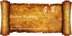 Györe Bianka névjegykártya