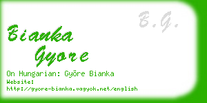 bianka gyore business card
